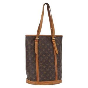 Authentic LOUIS VUITTON Monogram Bucket GM Shoulder Bag M42236 LV